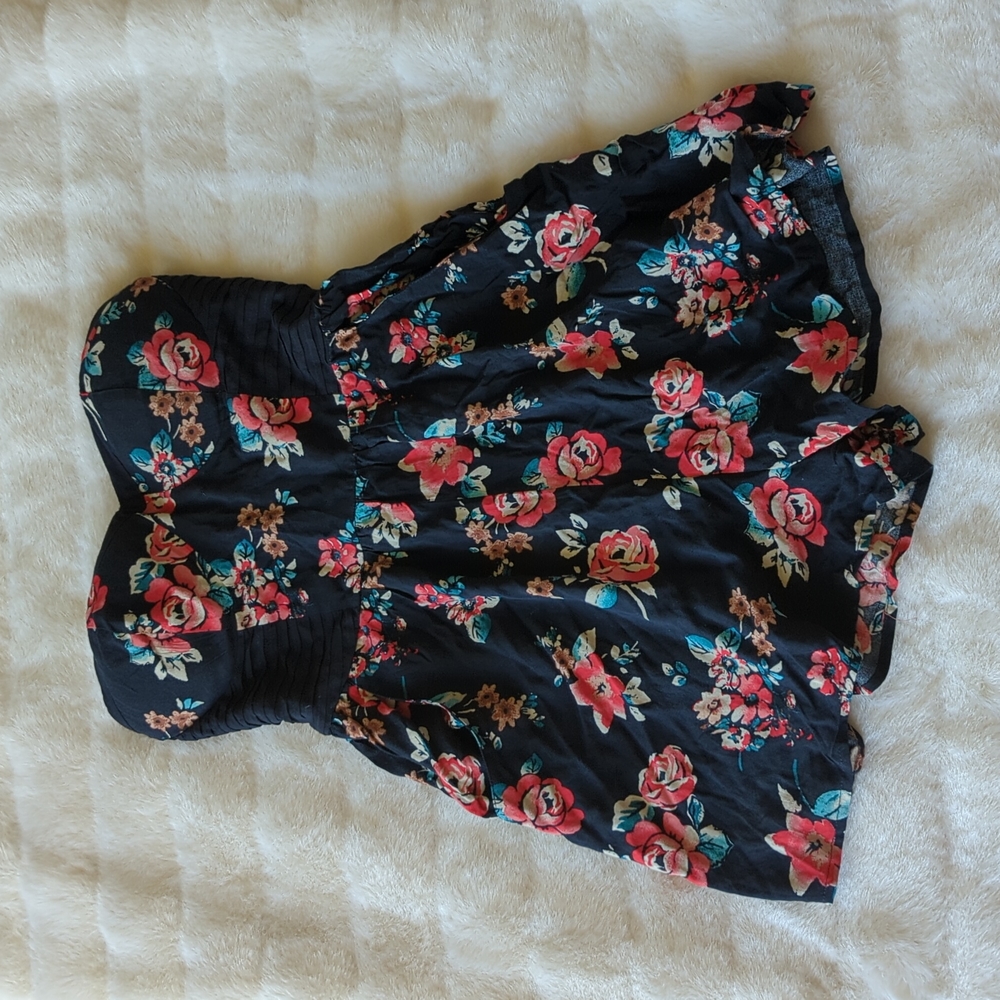 Xhilaration Flower Print Romper